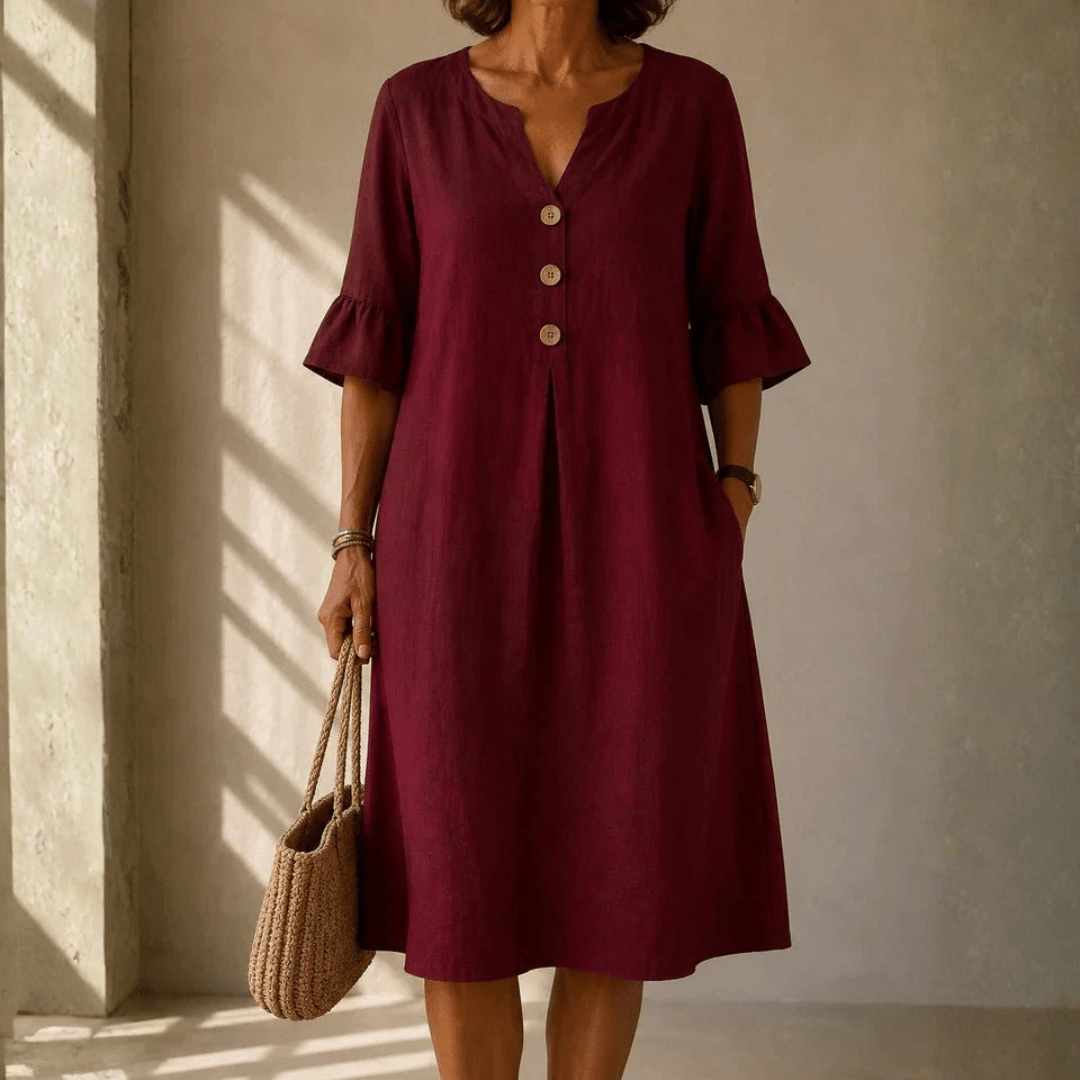 Bellucio™ | Abito Button Down Pli Creux Charlotte