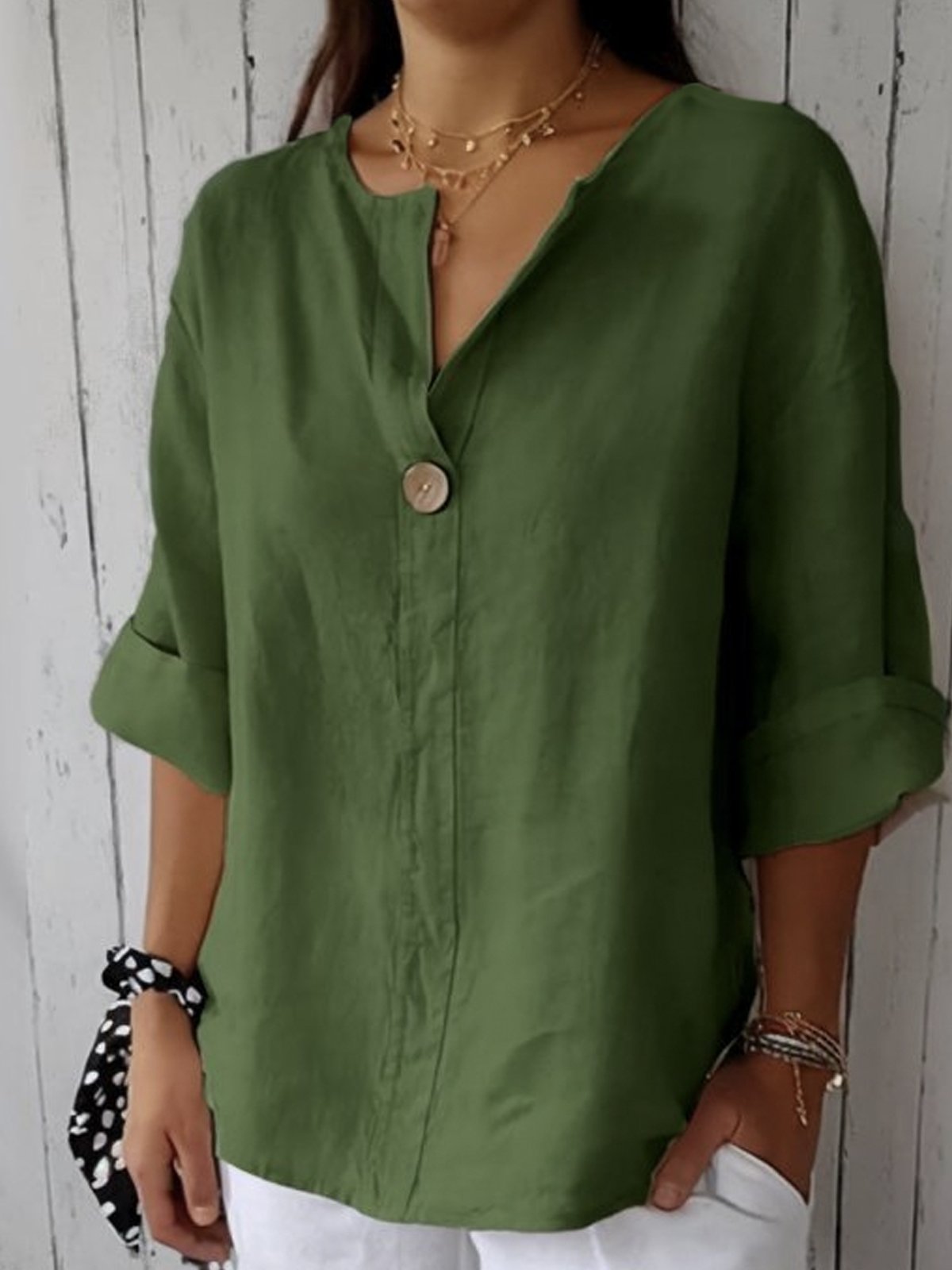 Siggy - Comoda Blusa con Scollo a V