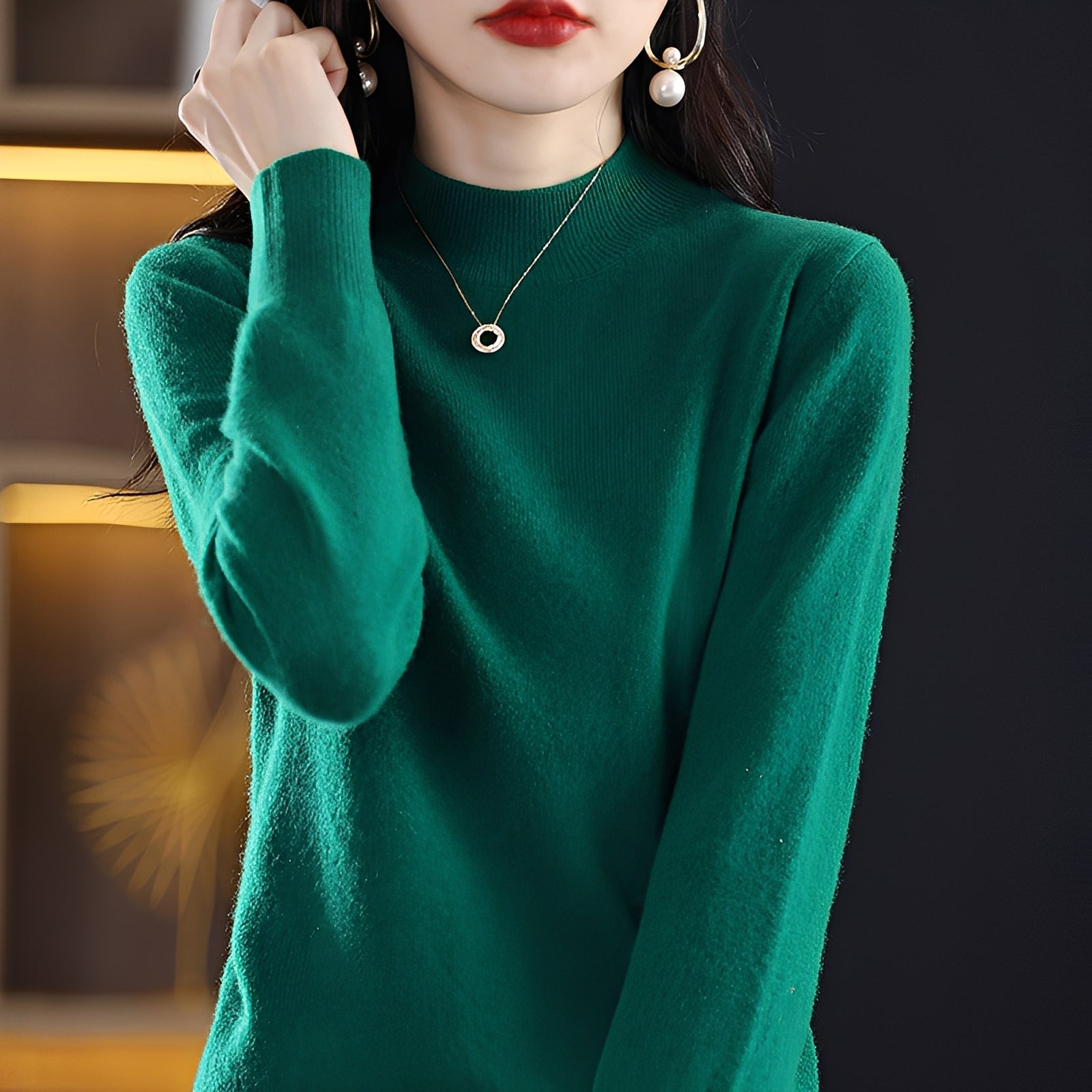 Natille - Maglione casual in cashmere di lana per donne