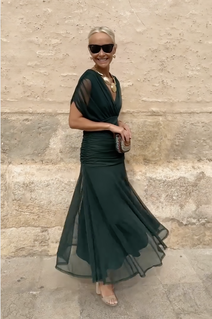Bellucio™ | Elegante abito lungo da festa con scollo a V
