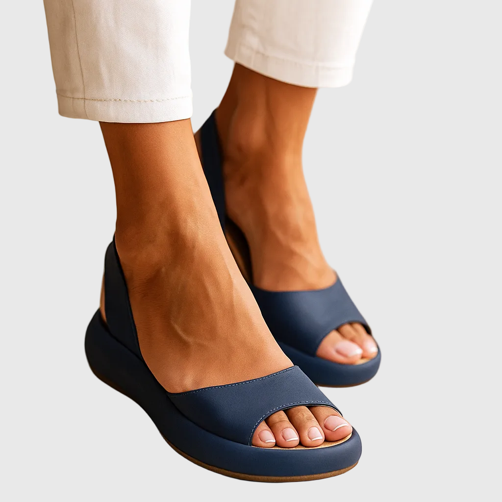 Bellucio™ | Sandali in Avorio con Punta Scoperta e Antiscivolo