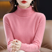 Veronica - Maglione Dolcevita casual con colletto a revers per donne