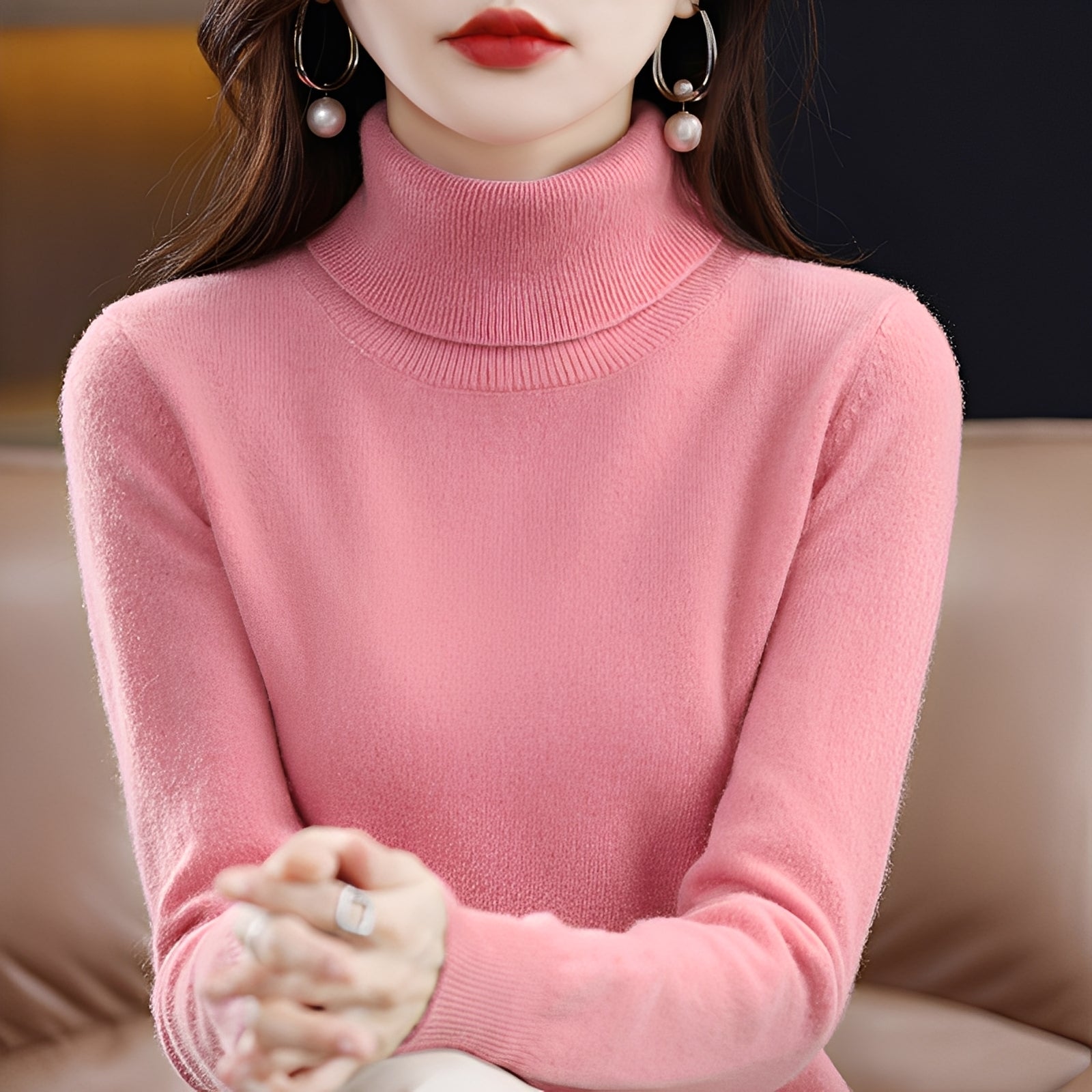 Jocelin - Maglione dolcevita sottile per donne