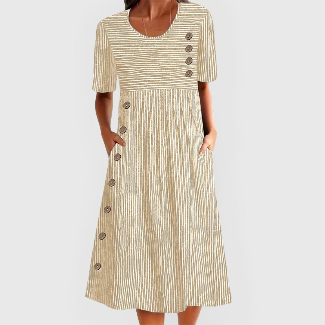 Bellucio™ | Vestito midi a righe
