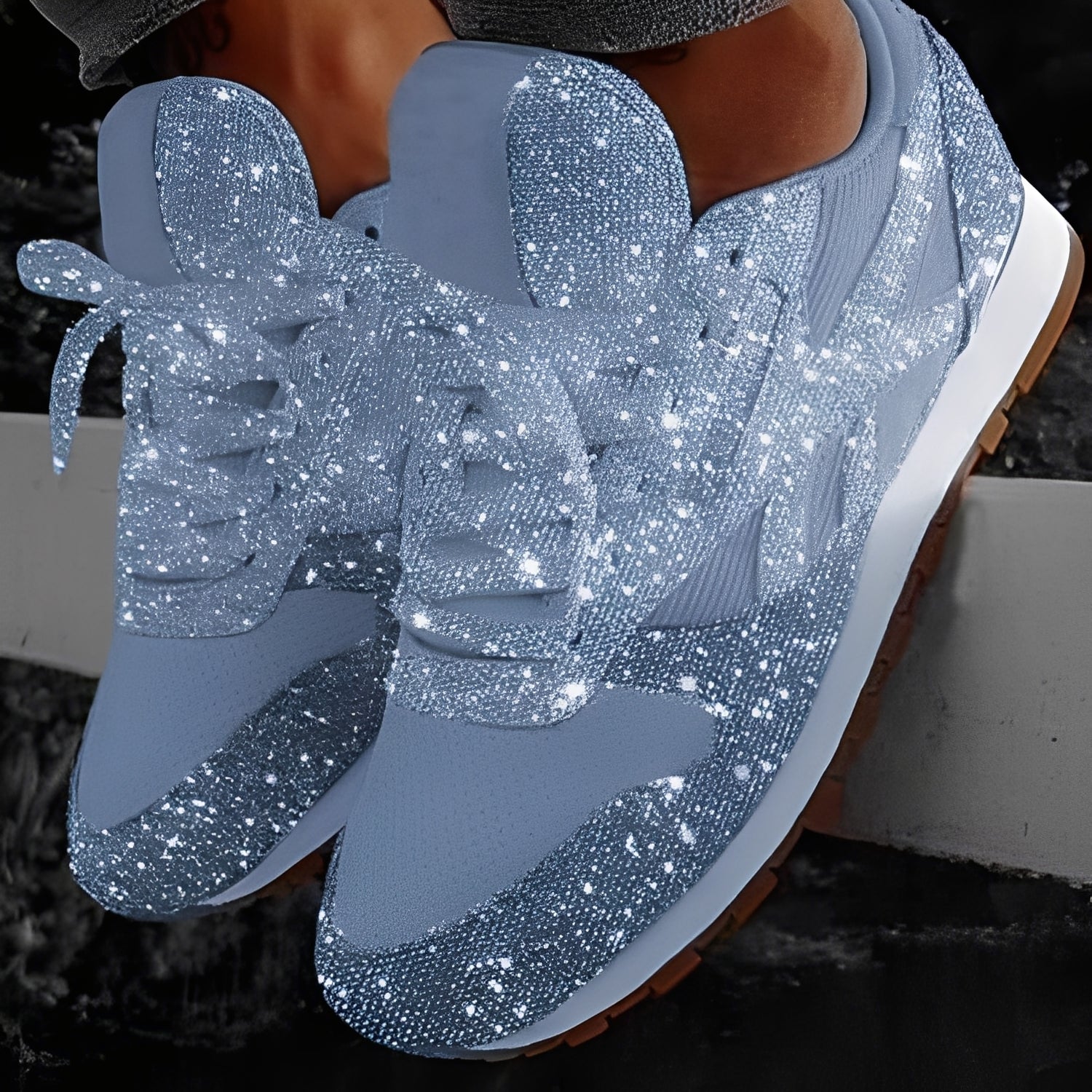 Kaycee - Sneaker Muffin casual luccicanti per donne