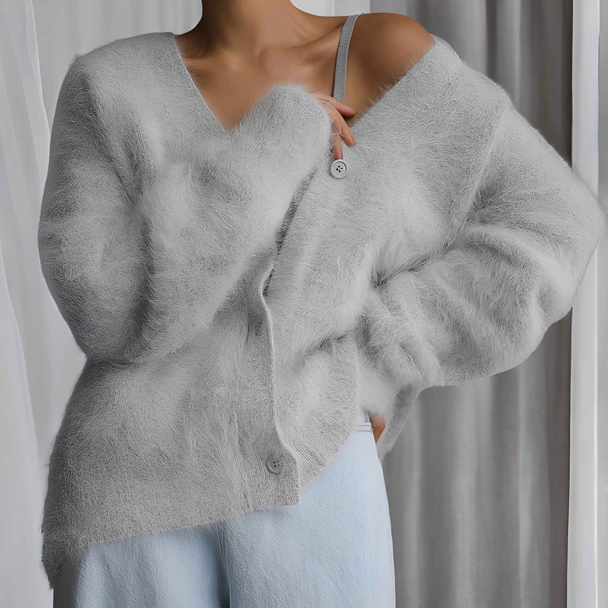 Emberly - Maglione in cashmere casual e comodo per donna