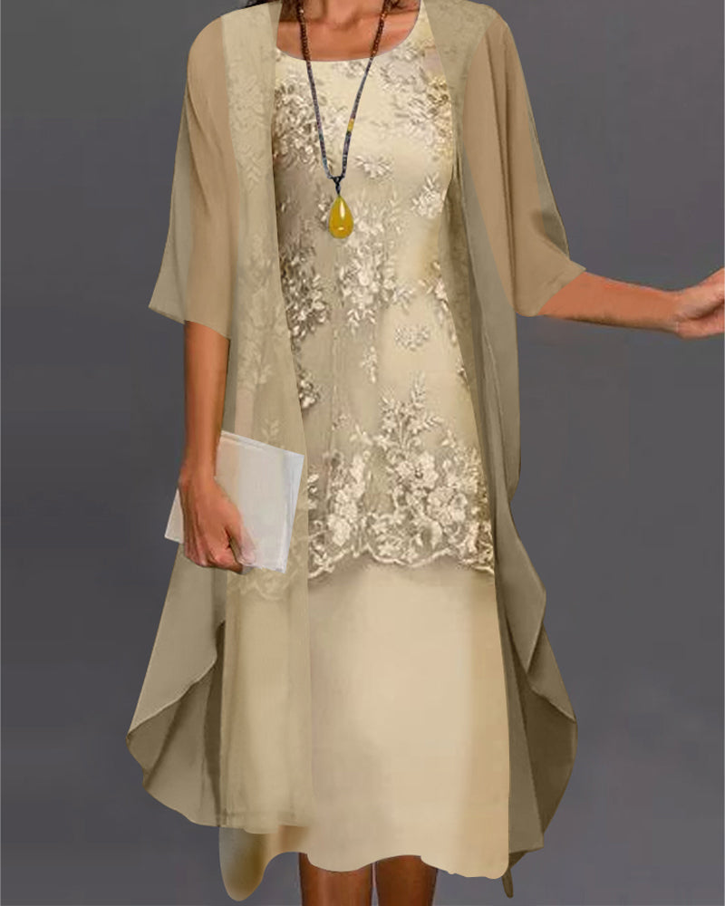 Chona - Abito in chiffon elegante a due pezzi