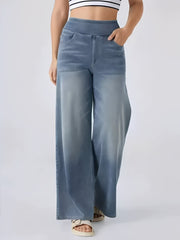Miley - Jeans dritte elastiche a vita alta per donne
