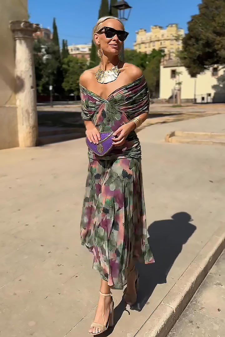 Bellucio™ | Elegante abito lungo da festa con scollo a V
