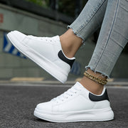 Techno - Bianche Sneaker in Pelle Donna Look Pulito