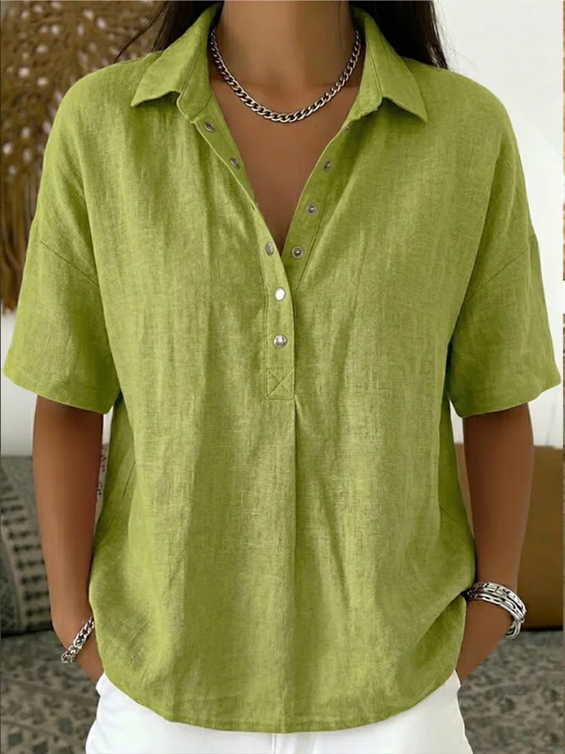 Bellucio™ | Blusa con colletto e dettaglio dei bottoni (PER UN PERIODO LIMITATO 1+1 GRATIS!)