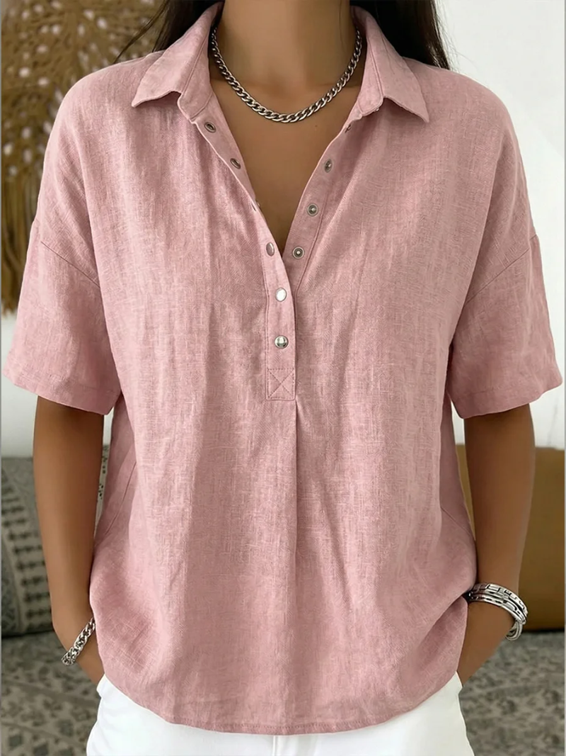 Bellucio™ | Blusa con colletto e dettaglio dei bottoni (PER UN PERIODO LIMITATO 1+1 GRATIS!)