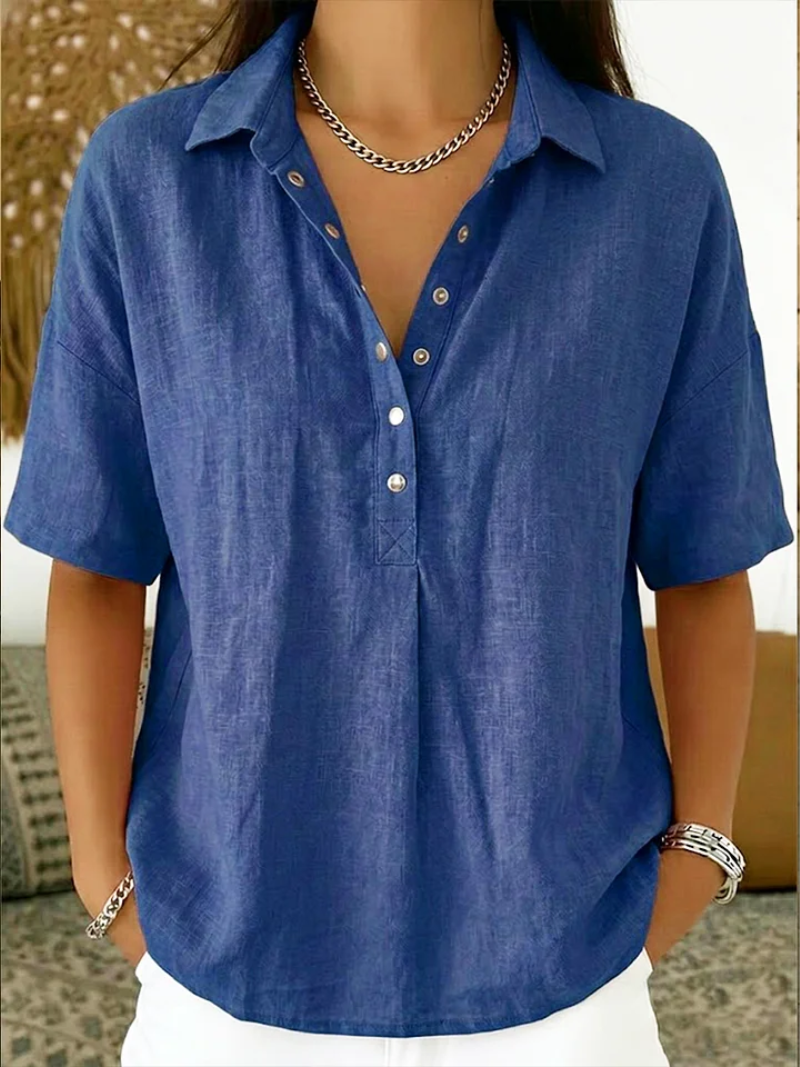 Bellucio™ | Blusa con colletto e dettaglio dei bottoni (PER UN PERIODO LIMITATO 1+1 GRATIS!)