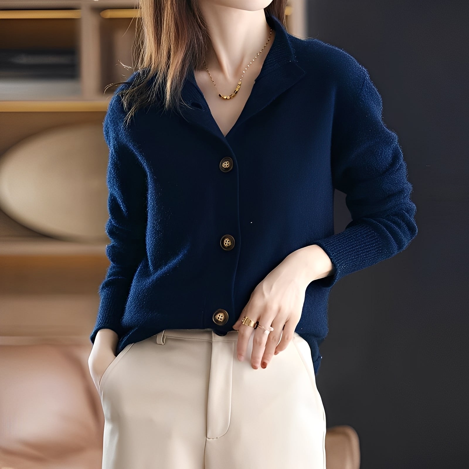 Melba - Classico maglione di lana morbido per donne