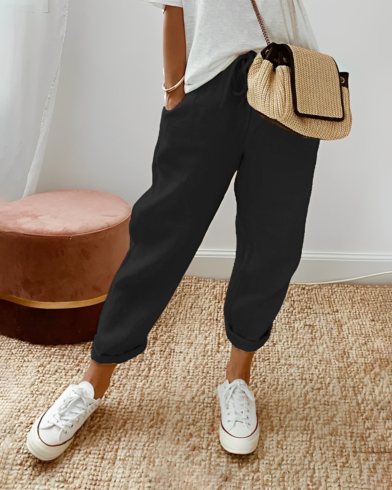 Sherie - Casual, morbidi pantaloni di lino per donne