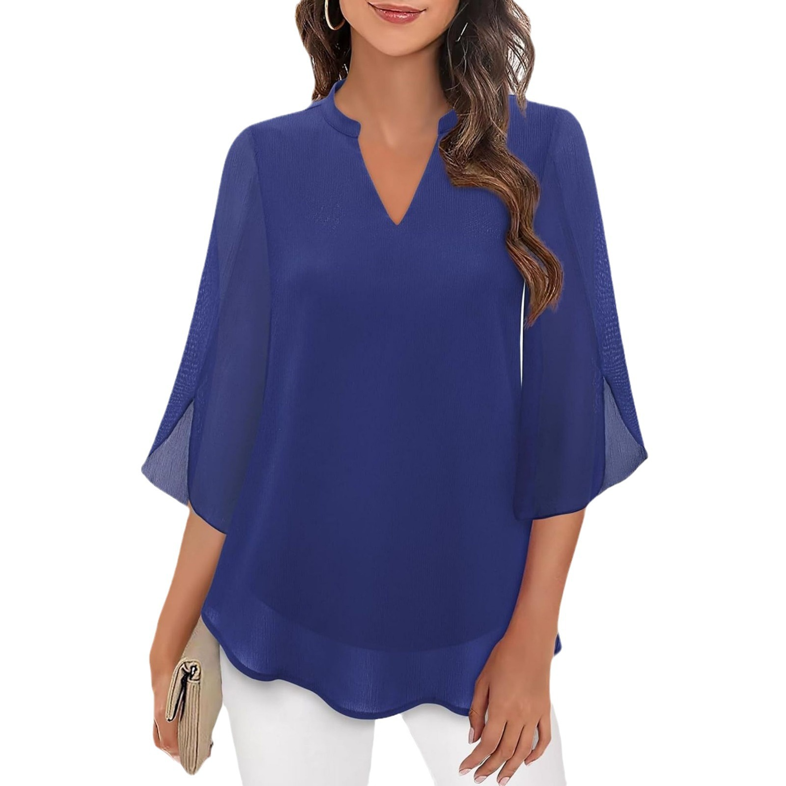 Ella - Blusa comoda con maniche aperte