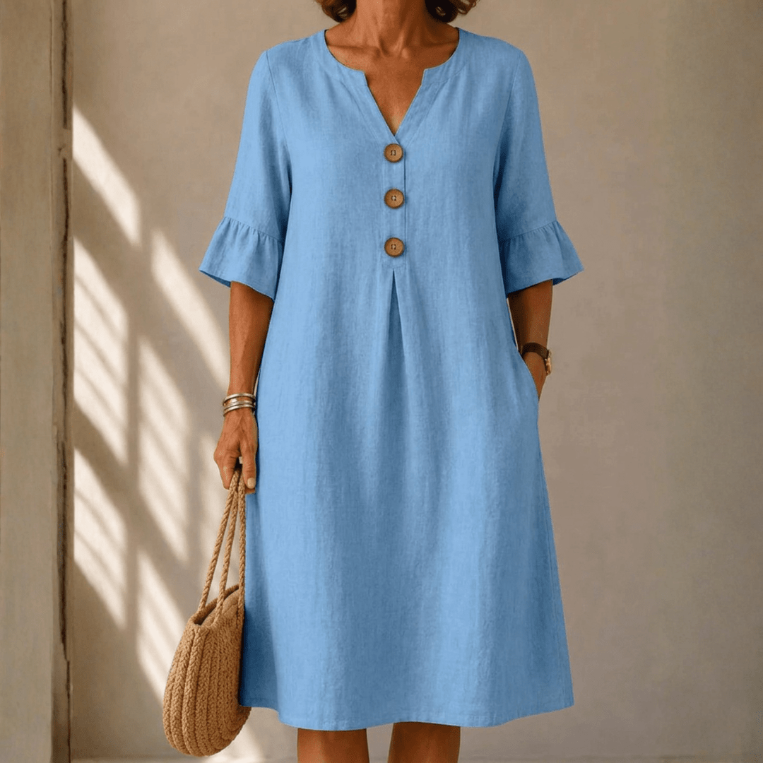 Bellucio™ | Abito Button Down Pli Creux Charlotte