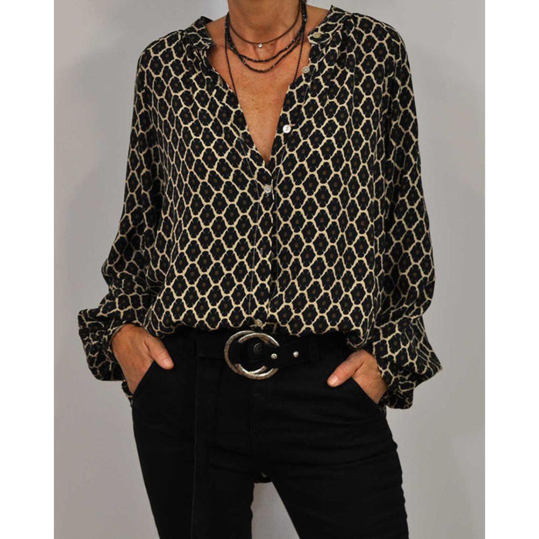 Zara - Blusa Casual con Scollo a V