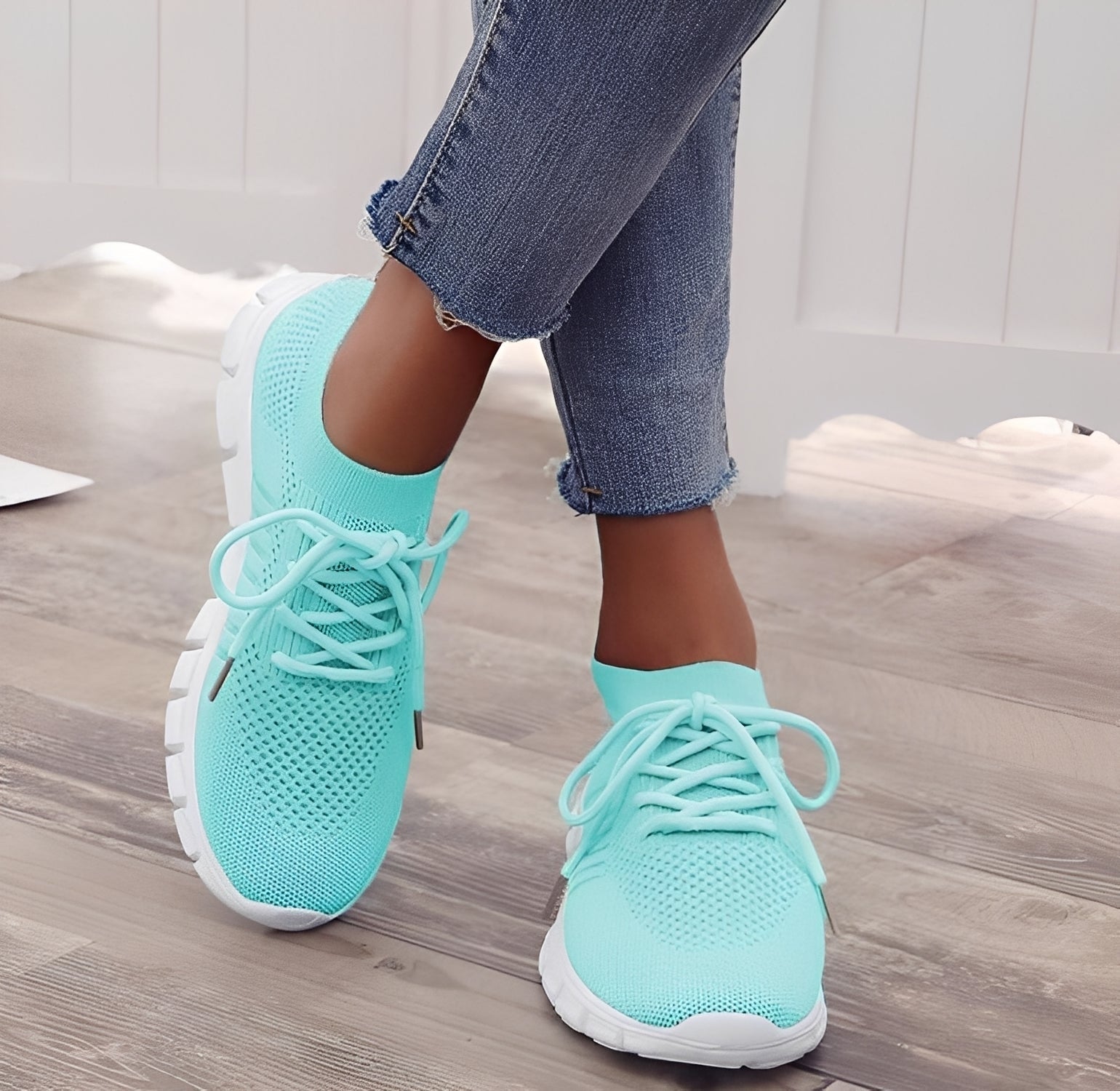 Amanda - Sneakers ortopediche in mesh intrecciato per donne