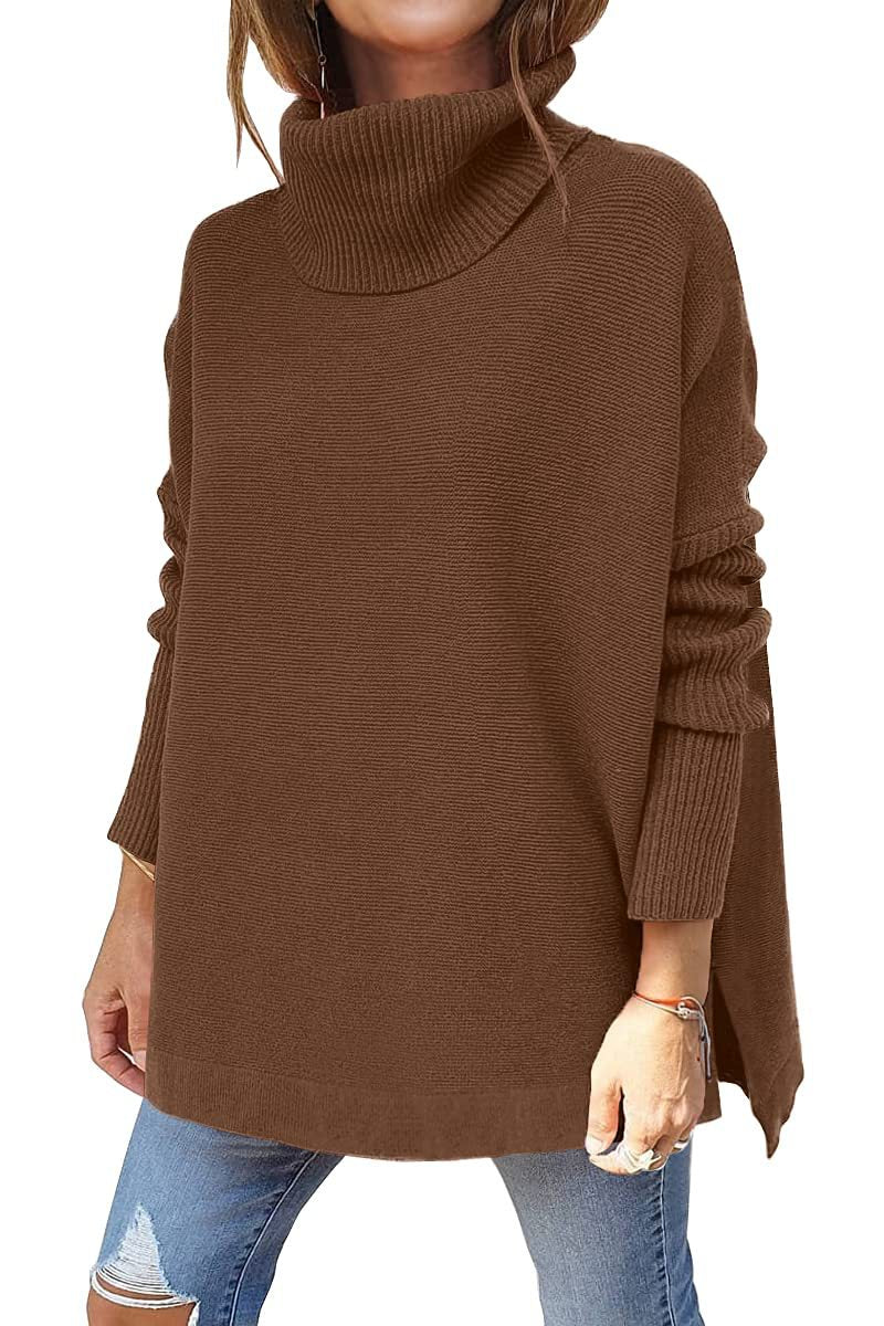 Macey - Maglione a collo alto casual in lana per donne