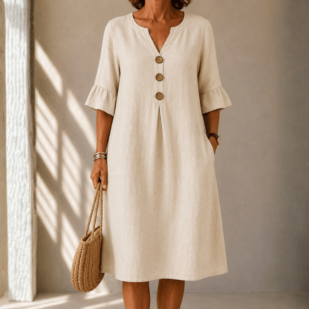 Bellucio™ | Abito Button Down Pli Creux Charlotte