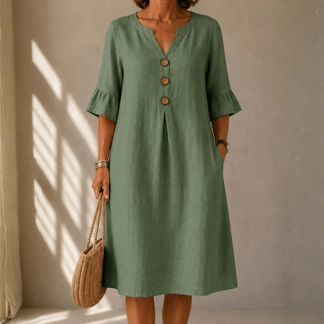 Bellucio™ | Abito Button Down Pli Creux Charlotte