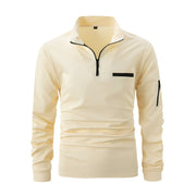 Lucian - Camicia casual con zip e tasca per uomo