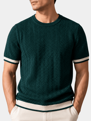 BELLUCIO™ | T-SHIRT IN MAGLIA TEXTURIZZATA PER UOMINI