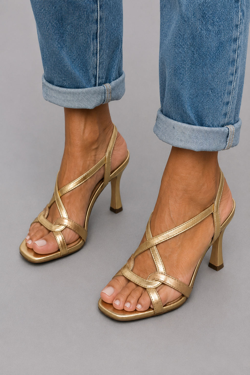 Bellucio™ | Sandali con Tacco Golden Summer Charm