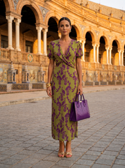 Bellucio™ | Abito Maxi Floreale con Drappeggio Fluido