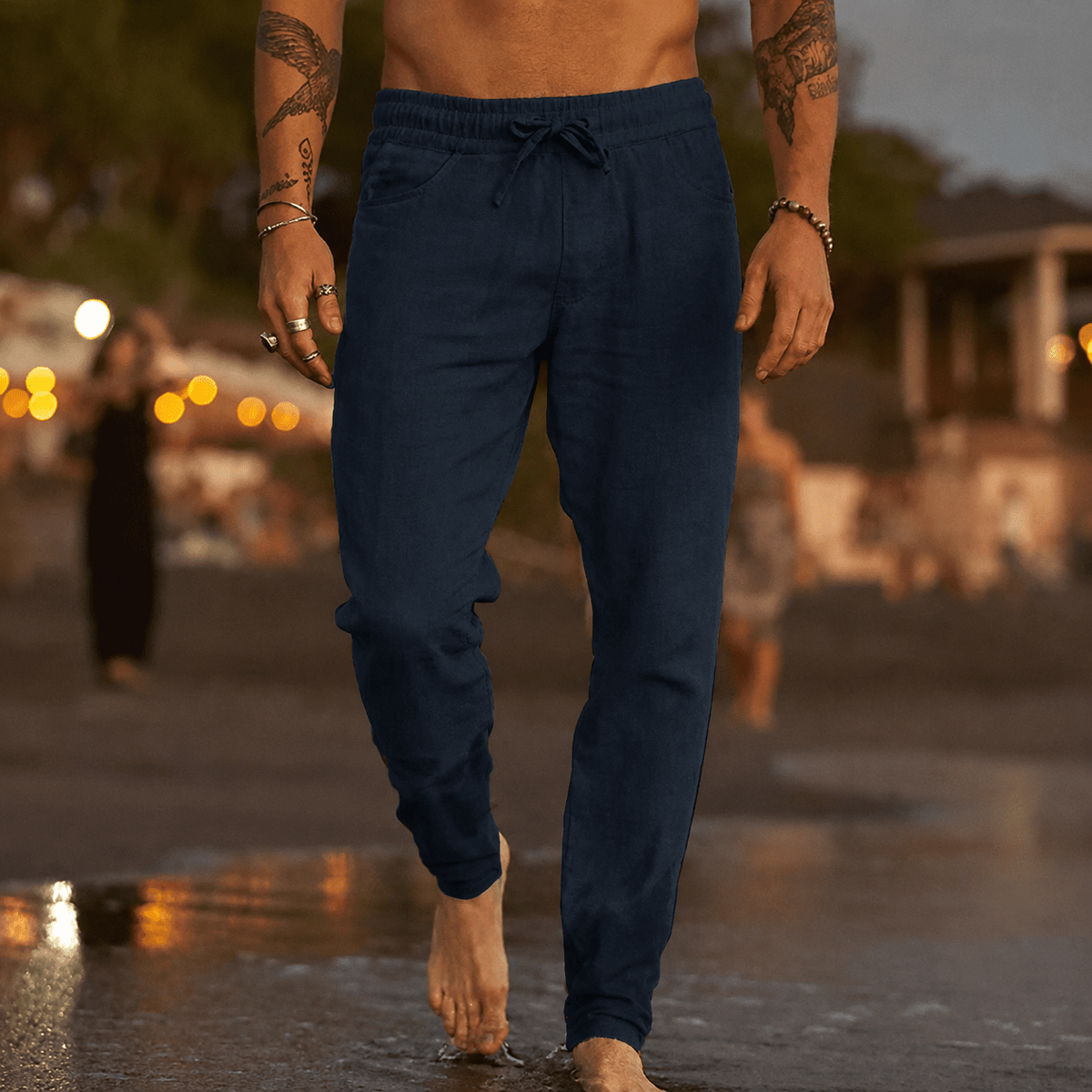 Bellucio™ | Mateo Pantaloni da Spiaggia in Lino