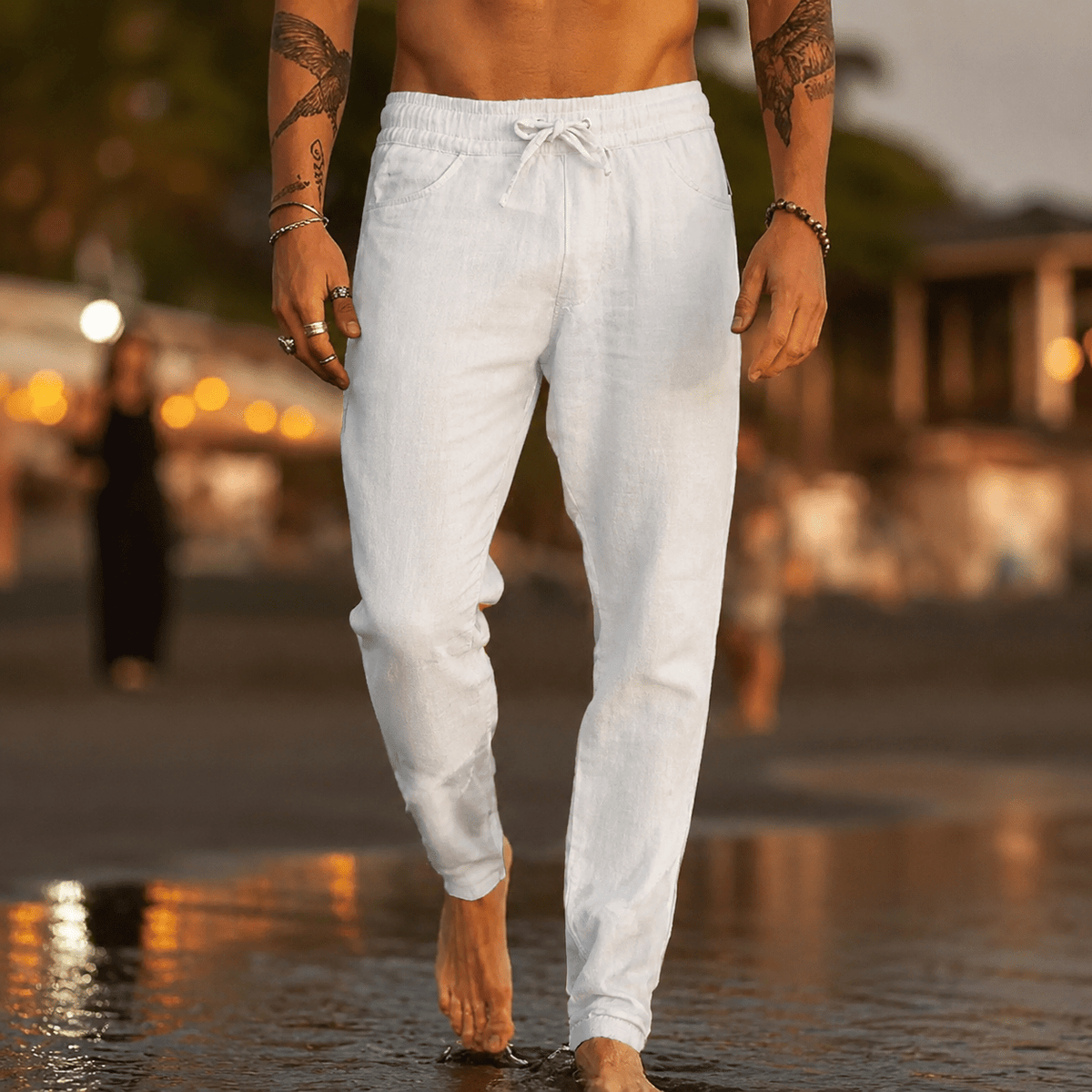 Bellucio™ | Mateo Pantaloni da Spiaggia in Lino