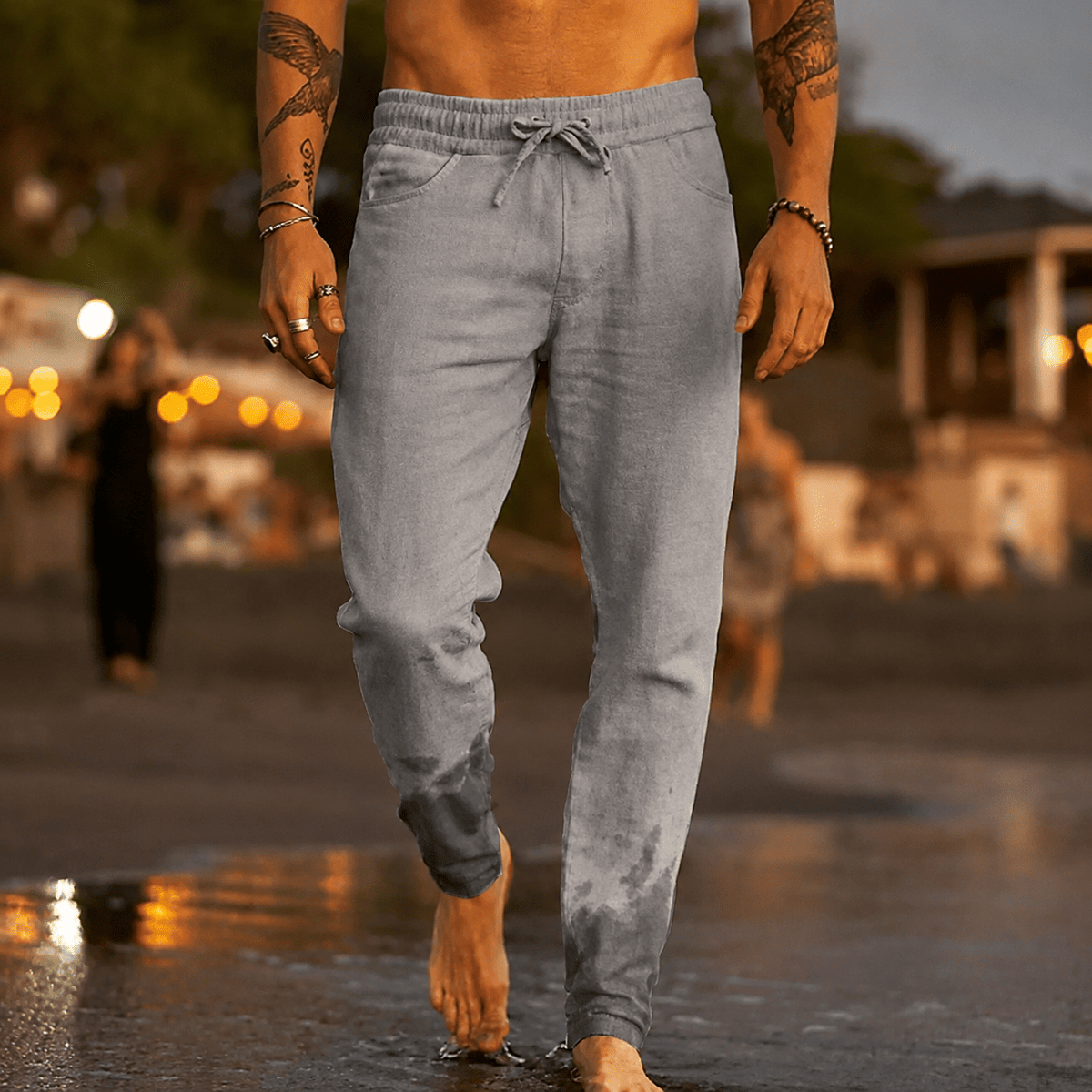Bellucio™ | Mateo Pantaloni da Spiaggia in Lino