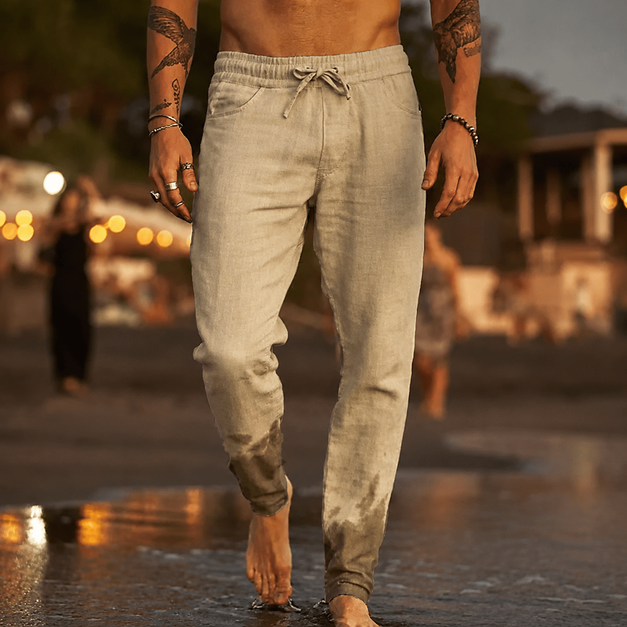 Bellucio™ | Mateo Pantaloni da Spiaggia in Lino