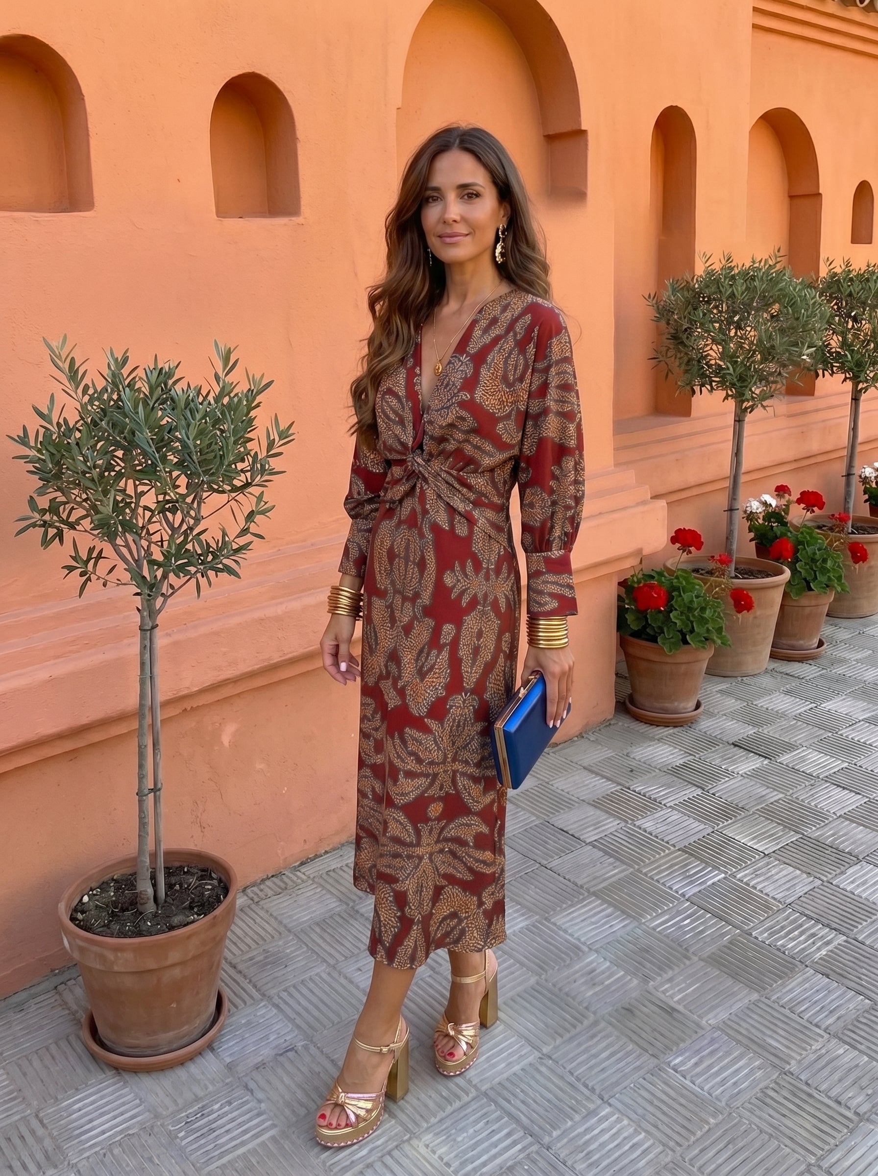 Silvia™ | Vestito midi con stampa