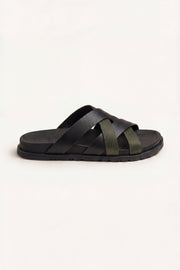 Bellucio™ | Sandalo Tuscana Nero/Verde Oliva