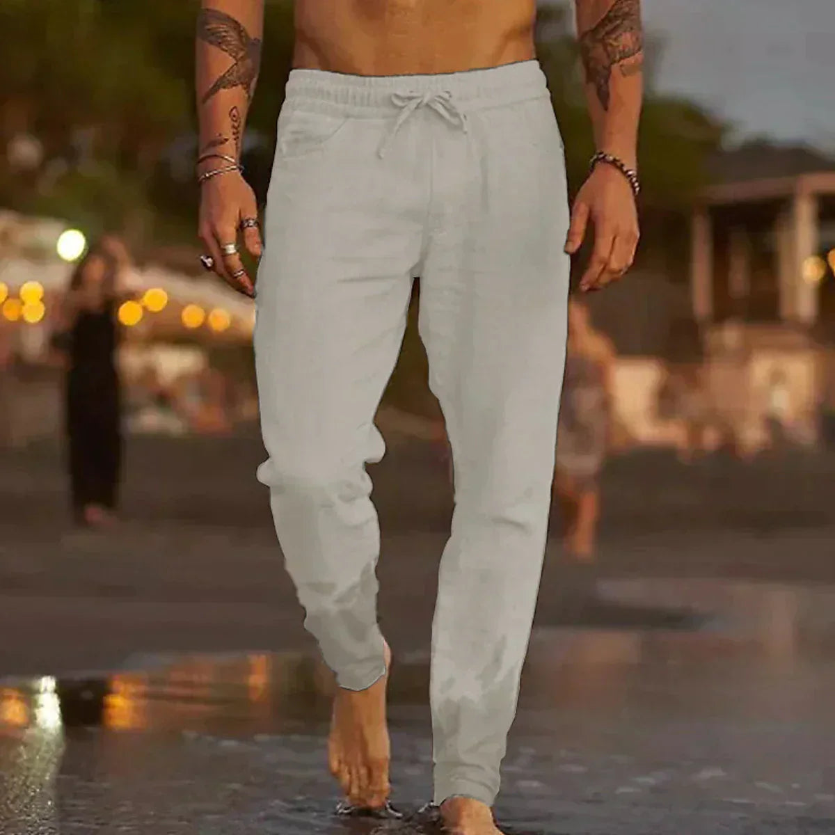 Bellucio™ | Mateo Pantaloni da Spiaggia in Lino