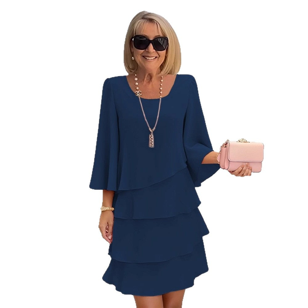 Bellucio™ | Elegante vestito midi con volant