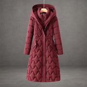Anna | Cappotto Lungo Imbottito con Cappuccio