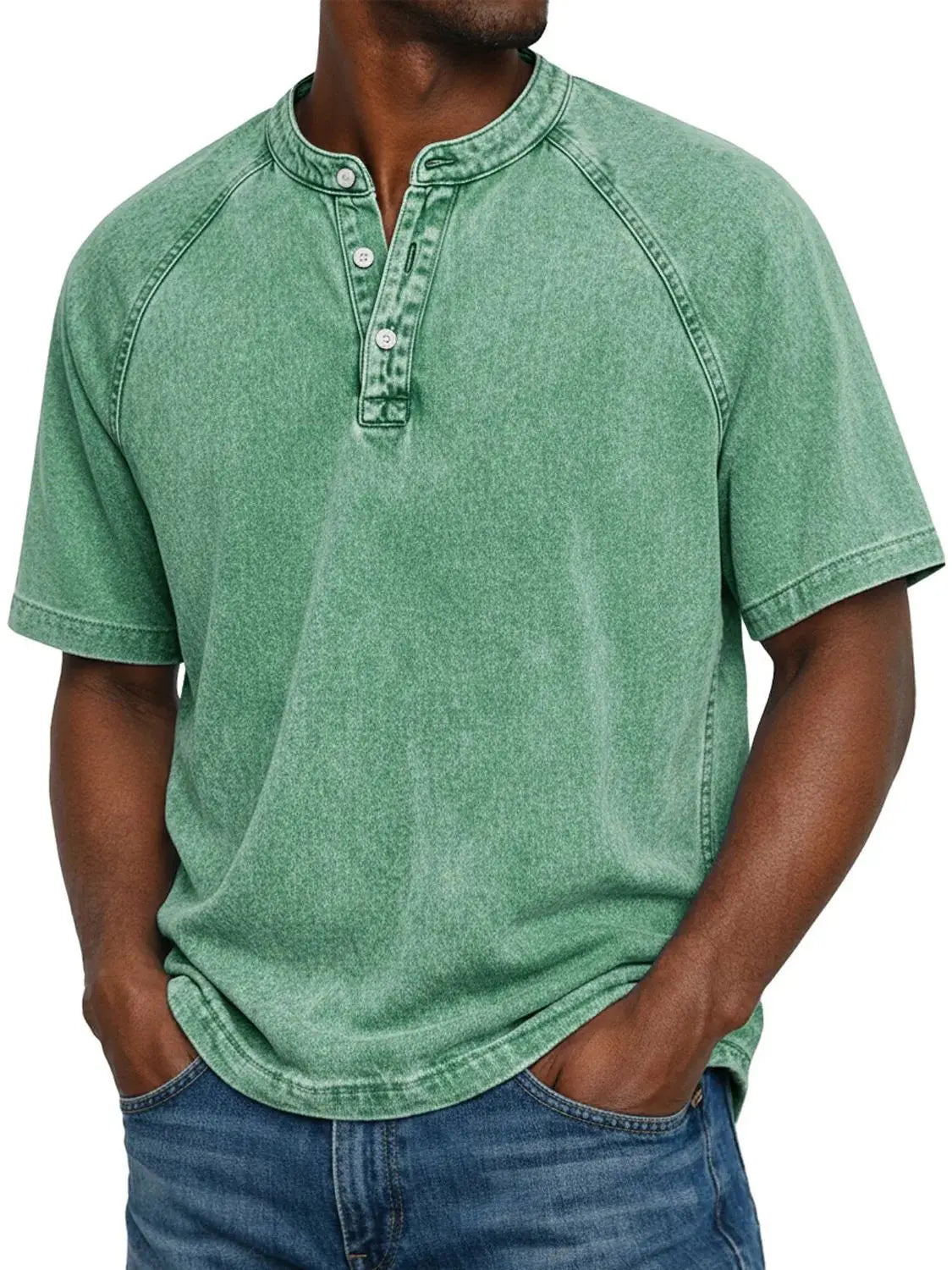 Bellucio™ | Varel Camicia vintage da uomo con bottoni