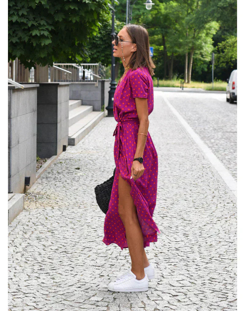Bellucio™ | Abito Elegante con Scollatura a V e Taglio Modellante