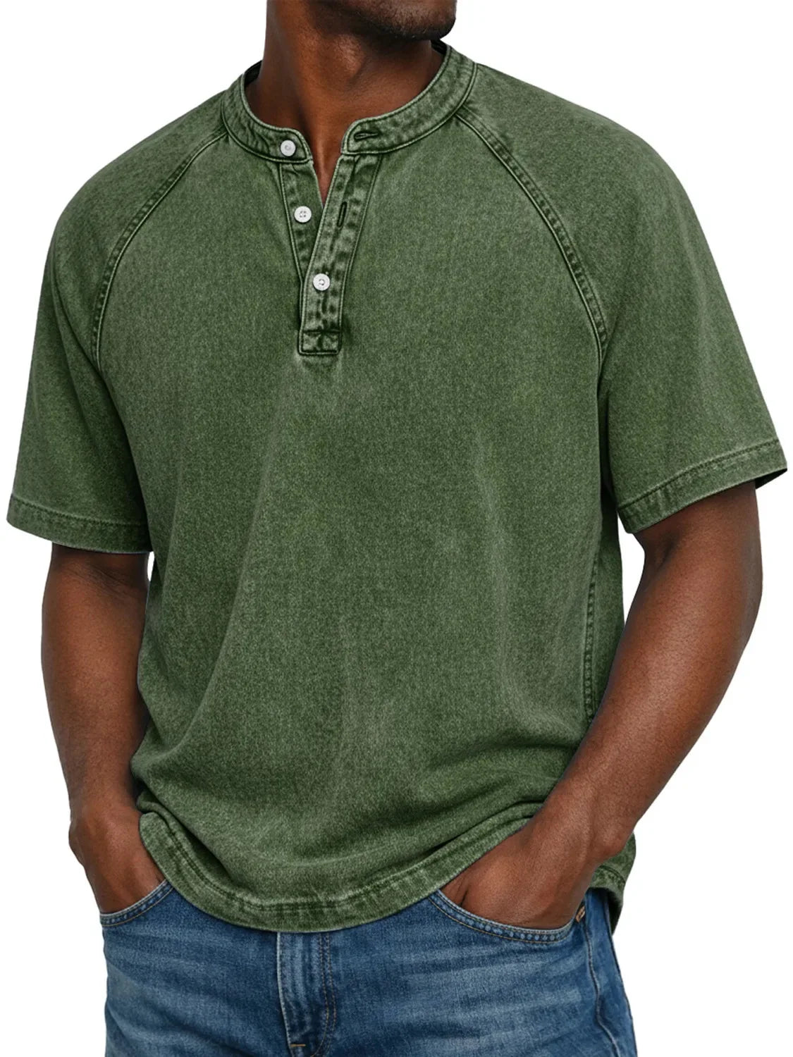 Bellucio™ | Varel Camicia vintage da uomo con bottoni