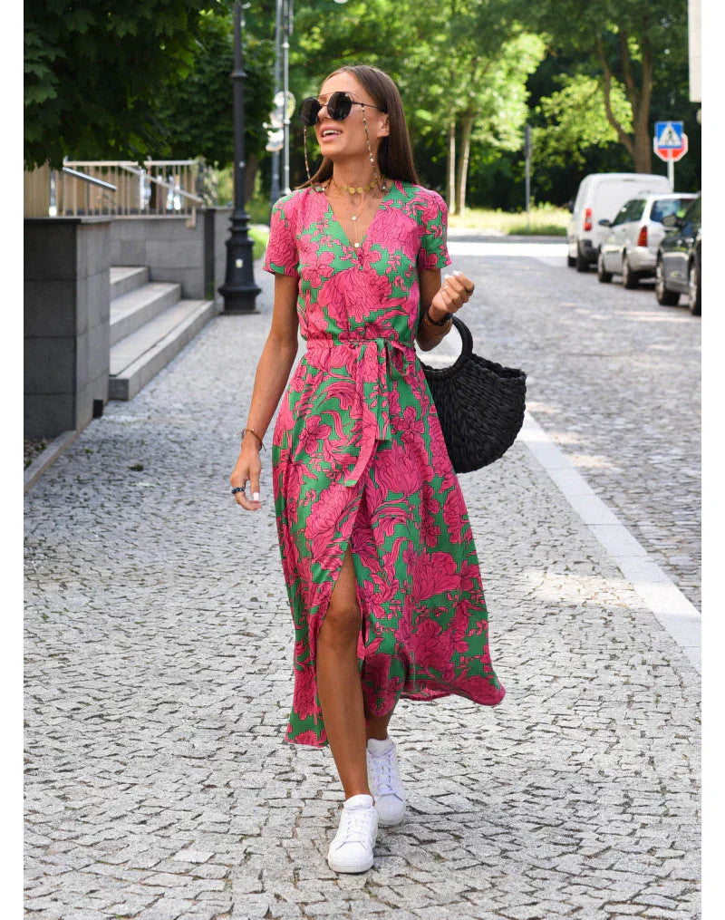 Bellucio™ | Abito Elegante con Scollatura a V e Taglio Modellante
