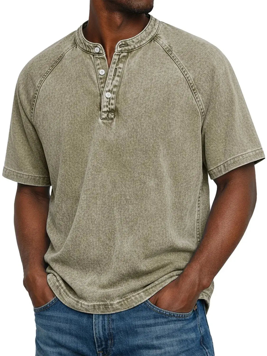 Bellucio™ | Varel Camicia vintage da uomo con bottoni
