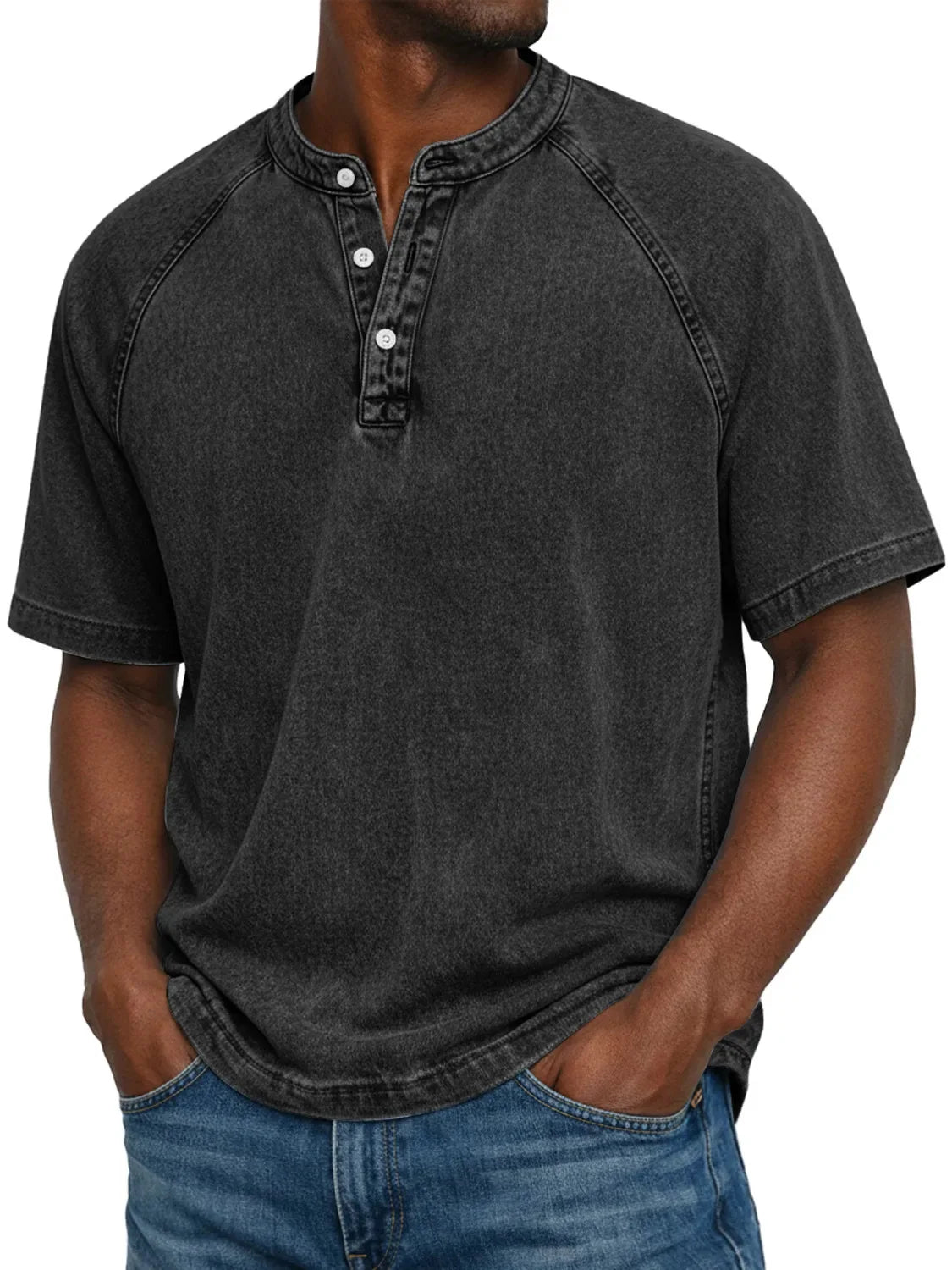 Bellucio™ | Varel Camicia vintage da uomo con bottoni