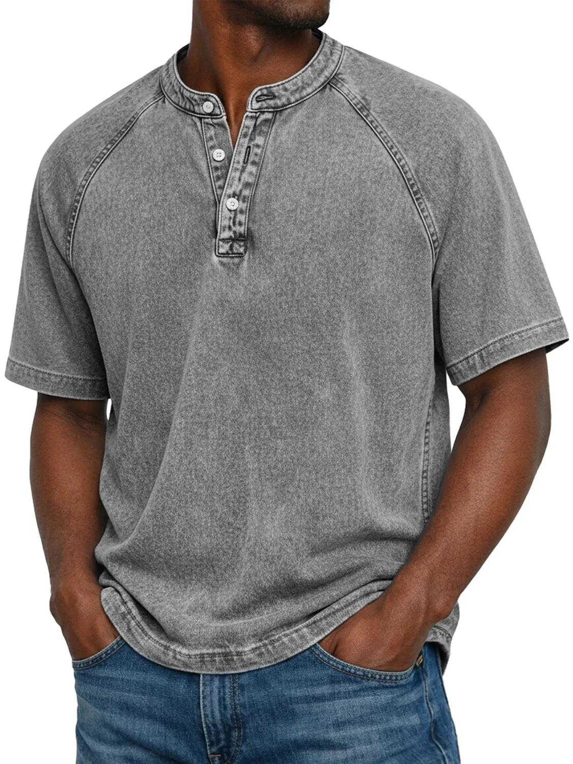 Bellucio™ | Varel Camicia vintage da uomo con bottoni