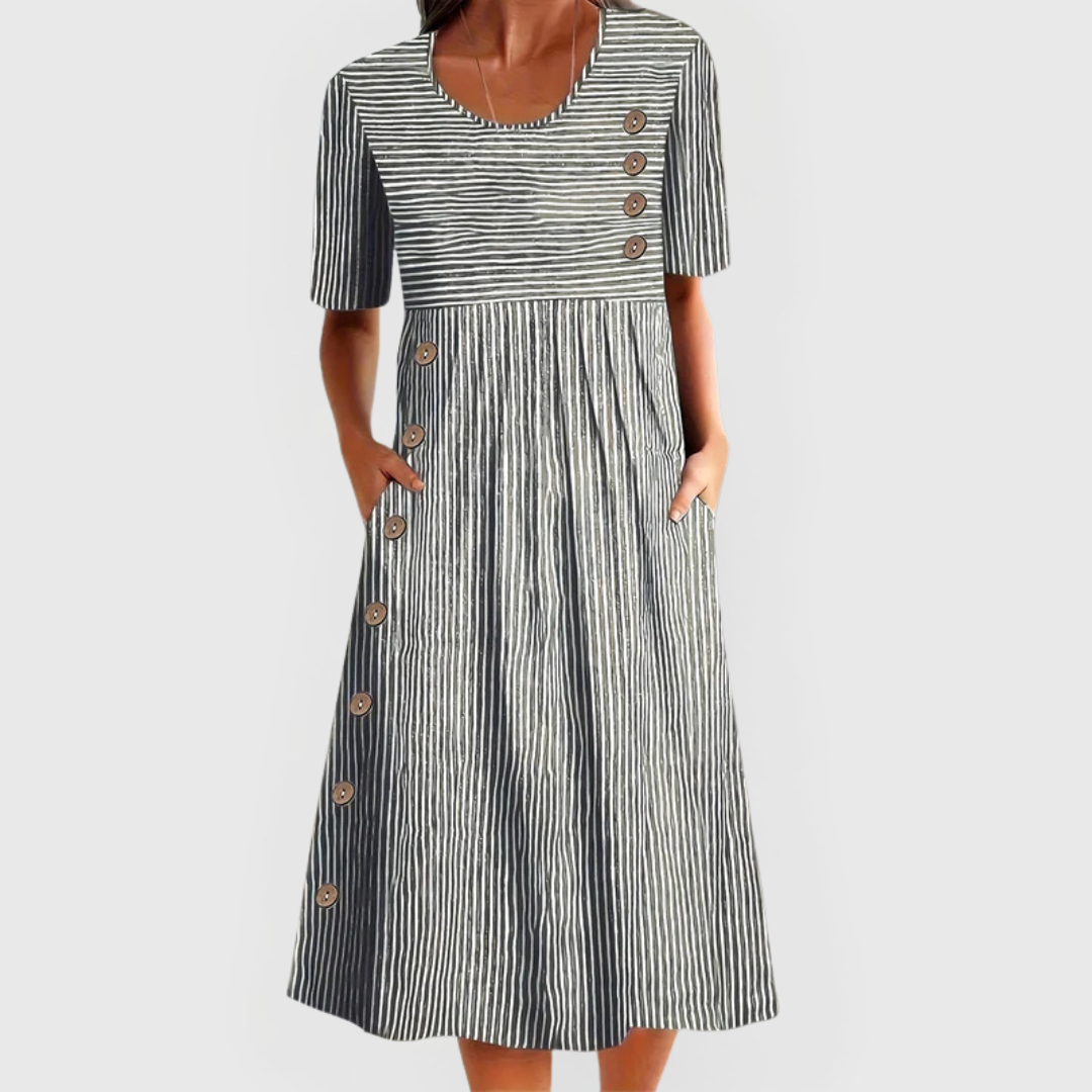 Bellucio™ | Vestito midi a righe