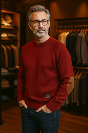 Henry | Maglione in Lana con Toppe sui Gomiti
