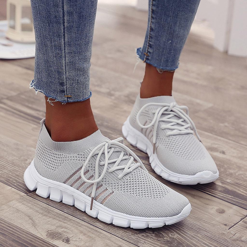 Amanda - Sneakers ortopediche in mesh intrecciato per donne