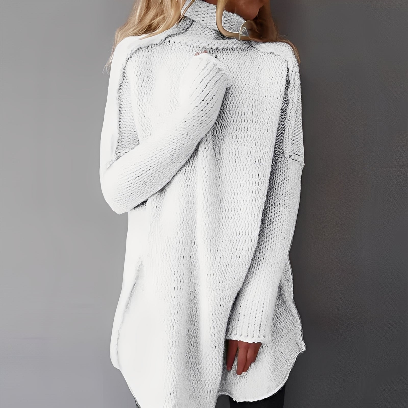 Coreen - Maglione a collo alto casual e ampio per donne